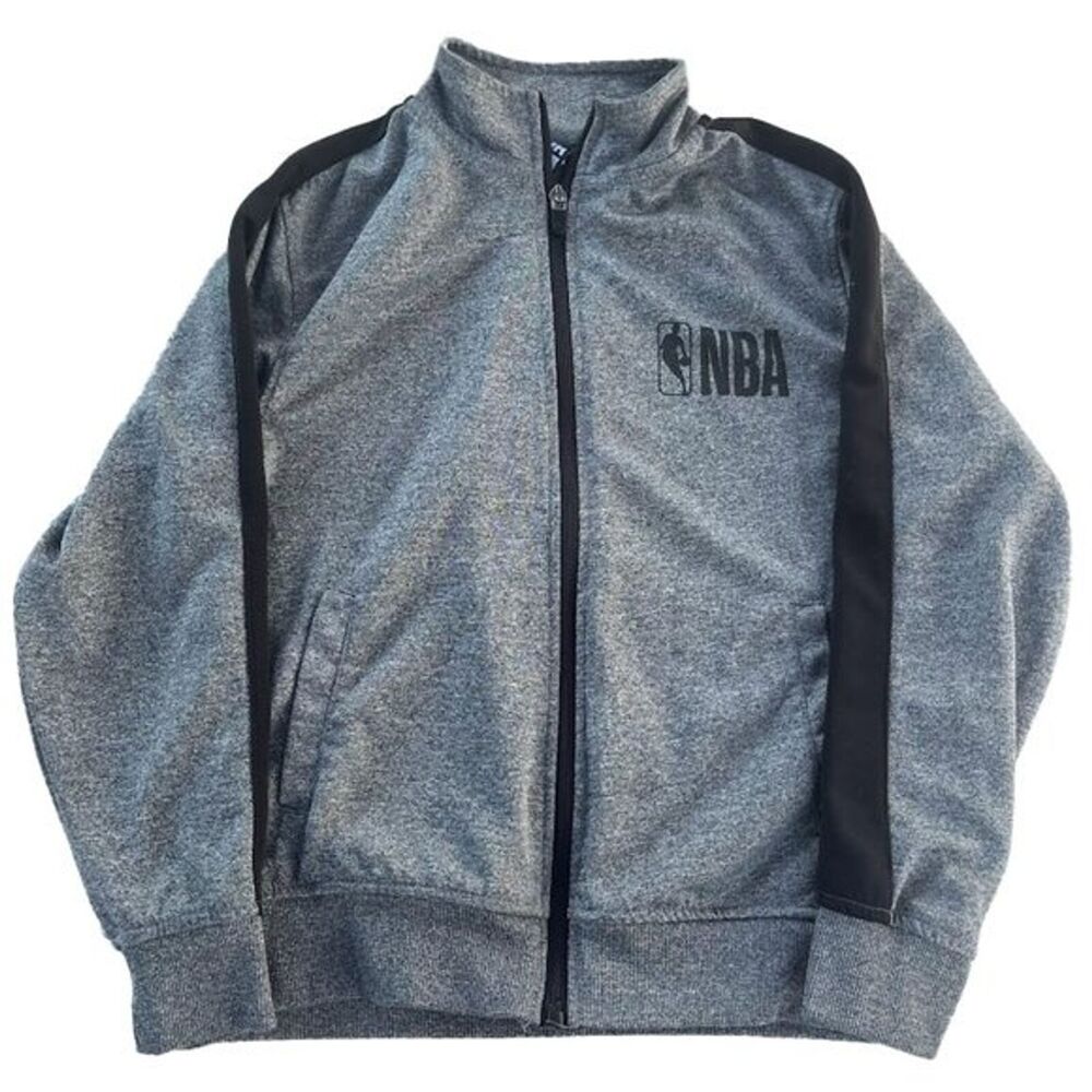 Grey NBA‎ Long Sleeve Zip Up Sweater  Youth Size Medium